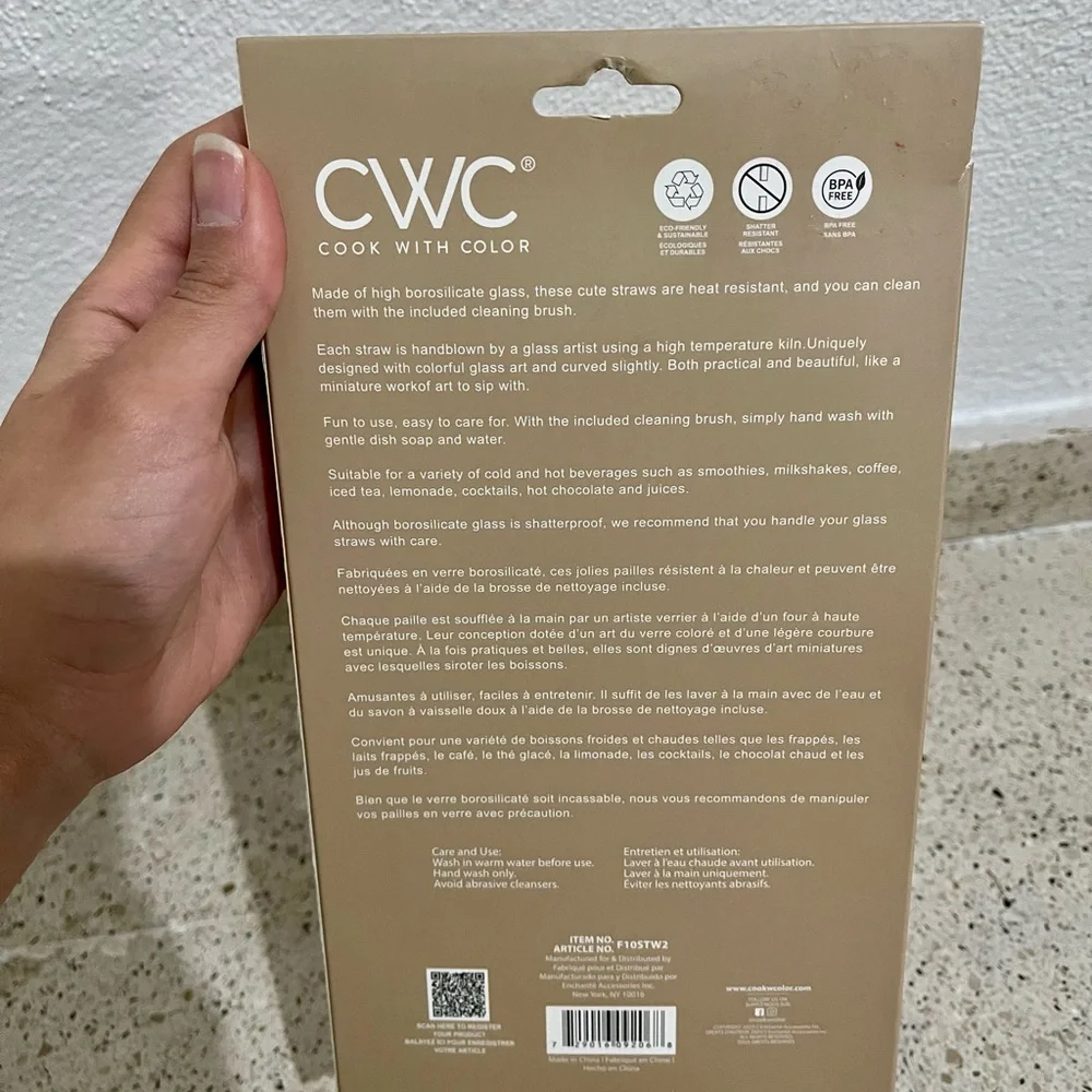 CWC Reusable Glass Straw Set - READ DESCRIPTION - Picture 3 of 4